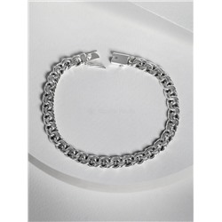 Браслет из чернёного серебра - Бисмарк, 21 см 925 пробы БРБ11021ч