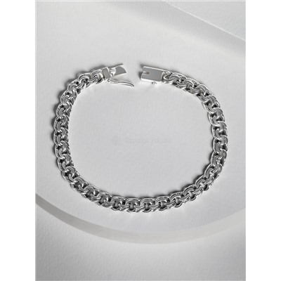 Браслет из чернёного серебра - Бисмарк, 21 см 925 пробы БРБ11021ч