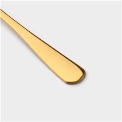 Ложки чайные Доляна «Голд», длина 13.8 см, набор 6 шт., нержавеющая сталь, золотистые