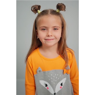 Хлопковое платье для девочки Happyfox