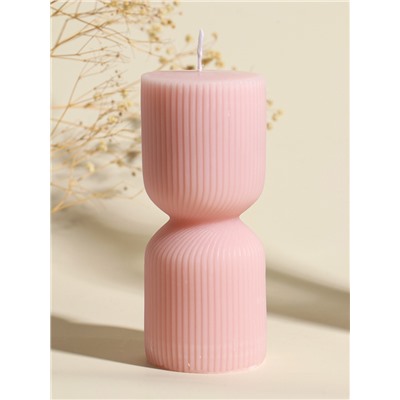 Свеча декоративная «Греция», нежно-персиковая, 6×6×14 см