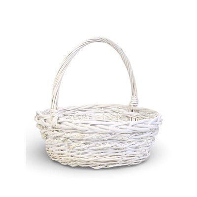 Корзина плетёная для хранения Vara, с ручкой, белая, набор 3 шт.