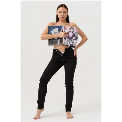 Джинсы женские Скини (Черный)