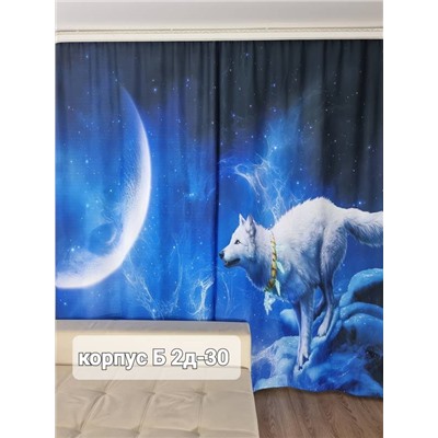 Портьеры с принтом, 3*2,6 см (без тюля)