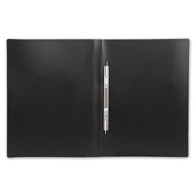 Папка скоросшиватель пластиковая непрозрачная черная 0,55мм 4055 inФОРМАТ