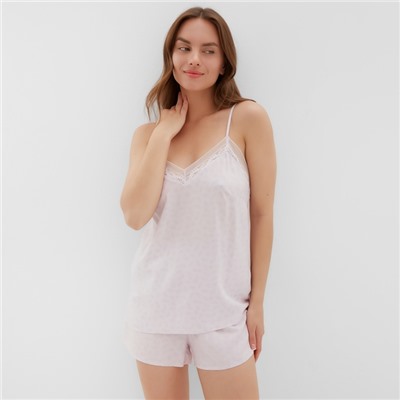 Пижама женская (майка, шорты) KAFTAN, размер 52-54, сиреневая