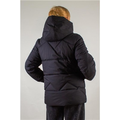 Зимняя куртка с капюшоном арт.2866 (Черный)