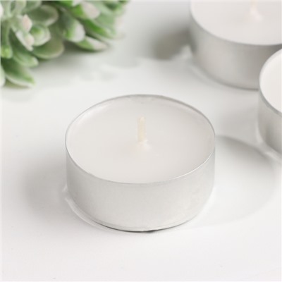 Набор свечей ароматических чайных «Кокос», 3.8×1.6 см, 3.5 ч, 12 г, 20 шт. в термоусадке