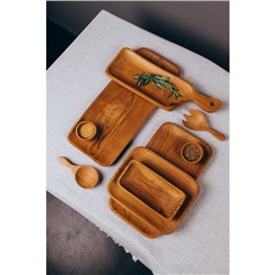 Блюдо, 20×10×3 см, тиковое дерево