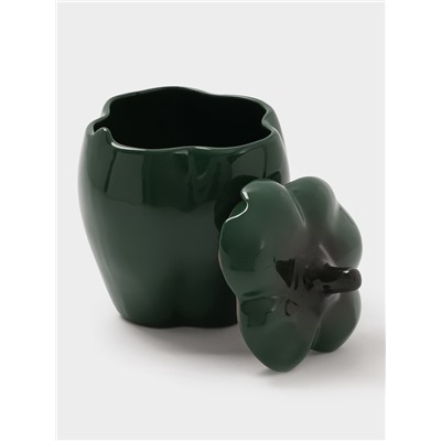 Горшок для запекания Борисовская керамика «Перец», 800 мл, зелёный