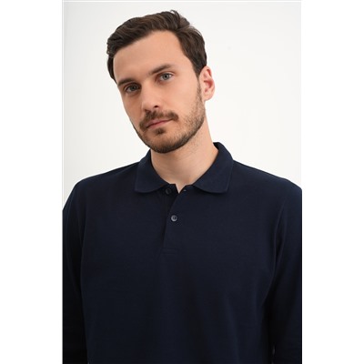 Мужской базовый лонгслив-поло Happyfox