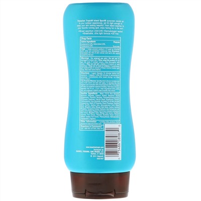 Hawaiian Tropic, Высокоэффективное солнцезащитное средство Island Sport с SPF 30, легкий тропический аромат, 236 мл