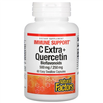 Natural Factors, C Extra + Quercetin, 60 Easy Swallow Capsules