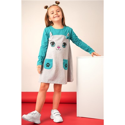 Хлопковое платье для девочки Happyfox