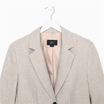 Пиджак женский с боковыми разрезами MIST, размер 52-54, бежевый