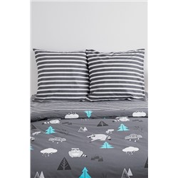 Комплект постельного белья, поплин, Еноты