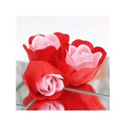 Мыльные розочки, красно-розовые, набор 24 шт.