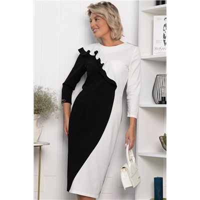 Платье Эванесса (черно-белое) П12747-35М