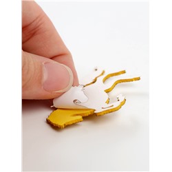 Декор новогодний на клеевой основе «Лошадки», золотой, набор 6 шт.