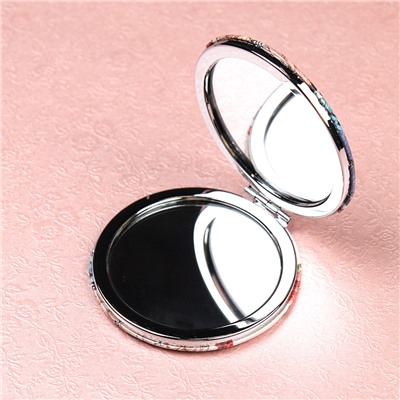 Зеркало карманное 7 см / GT357 /уп 50/300/ кожзам