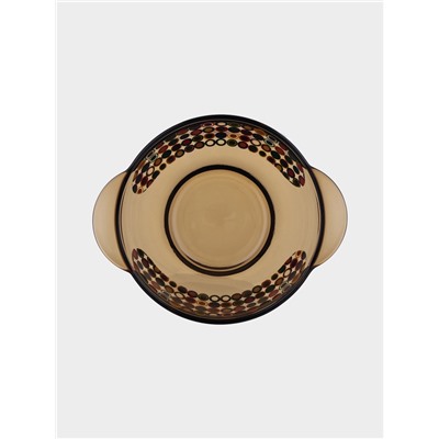 Бульонница «Дымка. Кружочки», 510 мл, d=13.5 см, стекло, коричневая