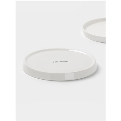 Тарелки Magistro White Snow, набор 2 шт., d=16.5 см, фарфор, белые