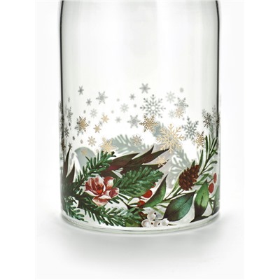 Банка новогодняя стеклянная для сыпучих продуктов «Зимние истории», 800 мл