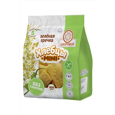 Завтрак сухой "Хлебцы зеленой гречки МИНИ" 100г ЭКОПРОДУКТЫ, 1193724