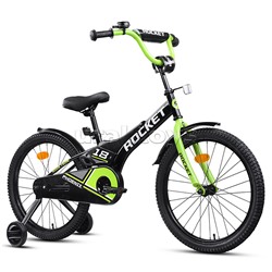 Велосипед 18" Rocket Phoenix, цвет черно/зеленый