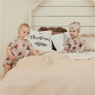 Комбинезон детский с шапочкой «Крошка Я. Новогодние медвежата», рост 86-92 см