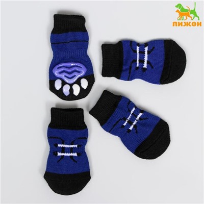 Носки нескользящие «Шнурки», размер M (3/4×7.5 см), набор 4 шт.