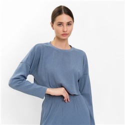 Костюм женский (лонгслив, брюки) MINAKU: Casual Collection, серо-голубой, размер 42