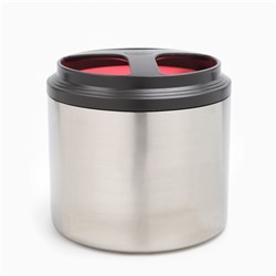 Термос для еды TAKE IT EASY, 900 мл, 15.5×15 см, с широким горлом, нержавеющая сталь, серебристый, красный