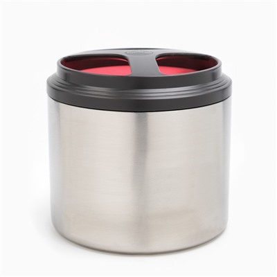 Термос для еды TAKE IT EASY, 900 мл, 15.5×15 см, с широким горлом, нержавеющая сталь, серебристый, красный