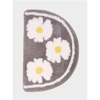 Коврик Доляна Daisies, 40×60 см, микрофибра, серый