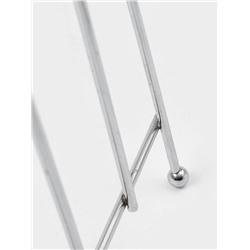 УЦЕНКА Подставка для крышек Доляна, 22.5×19.5×15.5 см, на 5 предметов, цвет хром