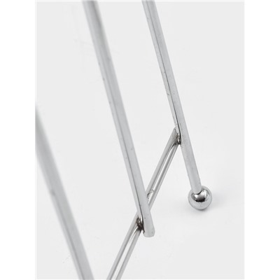 УЦЕНКА Подставка для крышек Доляна, 22.5×19.5×15.5 см, на 5 предметов, цвет хром