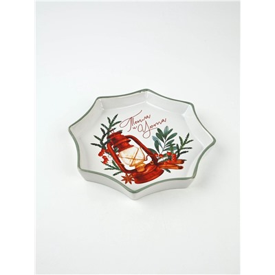Блюдо новогоднее «Тепла и уюта», 21×21×3 см, ручная работа