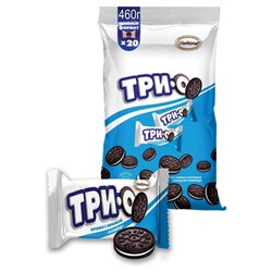 Печенье Трио какао с начинкой со вкусом Пломбира 460 гр.