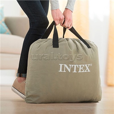 Надувная кровать Deluxe Pillow Rest Raised Bed (99х191х42см,) встроенный насос 220v