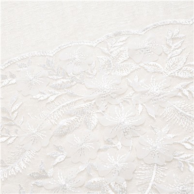 Футболка комбинированная с вышивкой, Буду тебе сниться (айвори)