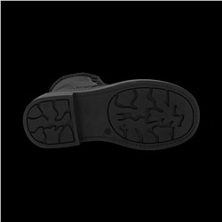 Ботинки из натуральной кожи на меху P-ML01-1 черные