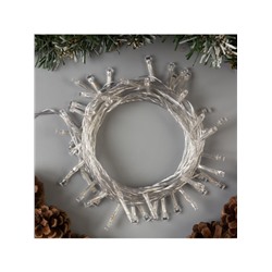 Гирлянда «Нить» 5 м, IP20, прозрачная нить, 50 LED, 8 режимов, 220 В, свечение фиолетовое