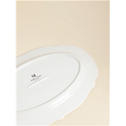 Блюдо SL Home «Аманде», 34.5×23×2.5 см, овальное, фарфор, белое