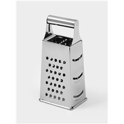 Тёрка четырёхгранная Доляна «Металлик», 9×7×19 см, хромированная