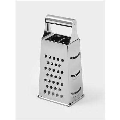 Тёрка четырёхгранная Доляна «Металлик», 9×7×19 см, хромированная