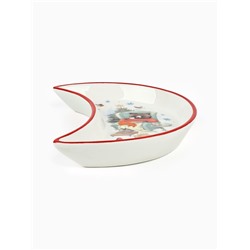 Тарелка новогодняя плоская «Уютного года», 10.5×20 см, ручная работа