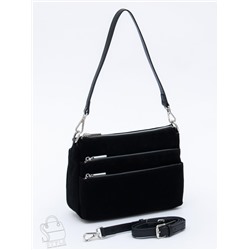Сумка женская кожаная 8269PEF black Polina&Eiterou  в Новосибирске