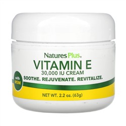 Nature's Plus, крем с витамином E, 30 000 МЕ, 63 г (2.2 унции)