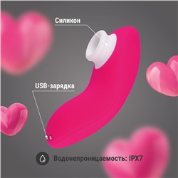 Розовый вакуумный стимулятор клитора